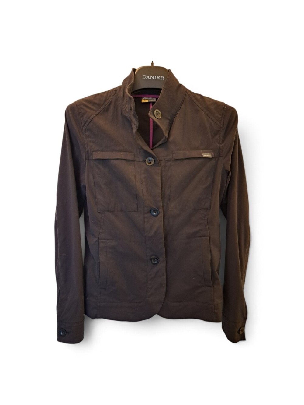Eddie Bauer Black Utility Button-Front Jacket